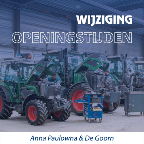 Anna Paulowna en De Goorn zaterdag gesloten